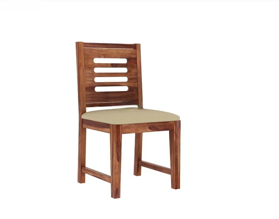 Image of Varsha Furniture Solid Sheesham Wood Dining Chair for Dining Room Set of 2 | Wooden Study Chairs | Multipurpose Chair Made with Indian Sheesham Wood | Pre-Assembled - (Honey Finish)