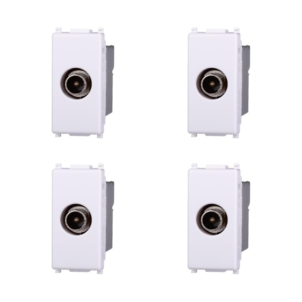 Розетка Elektronova Male Direct TV Socket белого цвета, совместимая с Vimar Plana, 4 шт., 2250