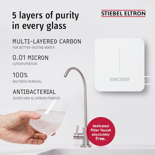 Image of STIEBEL ELTRON Cloud Water Filter | 5-Stage UltraFiltration | Ideal For Municipal Water Upto 300 PPM | UF + Balanced Minerals | Non Electric Tankless Purifier For Home & Office | 5 Free Cartridges