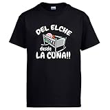 Diver Camisetas Camiseta del Elche Desde la Cuna para Aficionado al fútbol - Negro, S