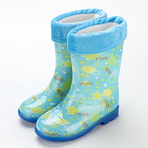 Botas De Lluvia Botas Agua Niño Criança Menina Niña Galochas Barefoot 27 Crianca Forro Polar Invierno Nieve 29 Impermeable Sin Costuras Zapato Respetuoso Azul Marino 19 para Calcetines Bebe 2 3 Años