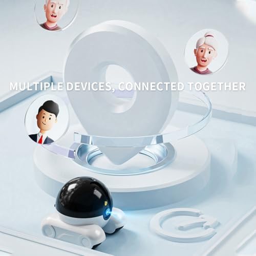 Wireless Pet Camera with 1080P Night Vision, Two-Way Talk & Remote App Control - Movable Security Robot for Cats and Dogs (White)