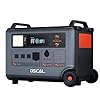 OSCAL PowerMax 3600 Portable Power Station, 3600Wh (Surge 6000W) LiFePO4 Expandable Solar Generator with 4xAC Outlets, 1.2H Full Charge, 10ms UPS for Home emergency, Outdoor Camping, Road Trips