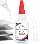 Surcotto Metal Glue 30g,Clear Superglue for Steel, Zinc, Aluminum and Other Metal Material, with Anti-Clog Cap, Waterproof, Heat-Resistant,with Anti-Clog Cap