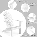 Adirondack-Stuhl aus Akazienholz, Gartenstuhl mit Rückenlehne & Armlehnen - 3