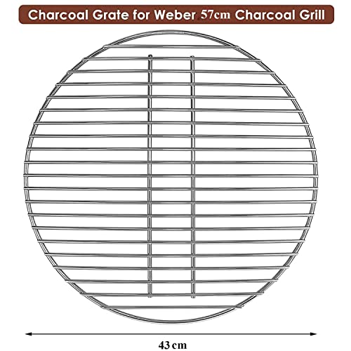 Denmay 43cm DIA Kohlerost (Kein Grillrost) 7441 für Weber DIA 57cm Holzkohlegrills, für Weber 57cm Zoll Kohlegrills One-Touch, Performer, Bar-B-Kettle and Master-Touch