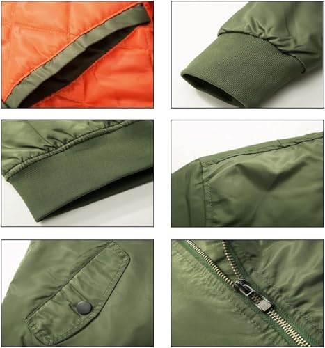 Freemasonry Masonic Fall Winter Full Zip Windproof Warm Bomber Flight Jacket Coats with Pockets for Men4