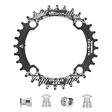 Corona 104 BCD Narrow Wide Single Chain Ring con 4 Pezzi pignone bulloni...