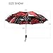 KAAVIYO Repeating Red Flower Pattern Umbrella Windproof Automatic Foldable Umbrells Auto Open Close for Men Women Kids