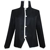 Xiao Wu Black Blazer Jacket Stand Collar with Buttons (Male L)