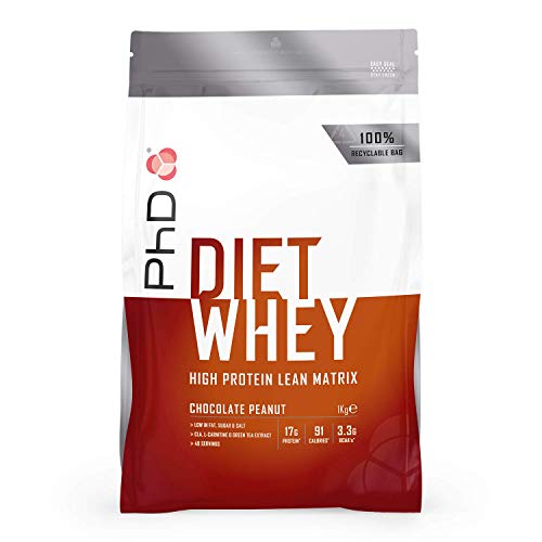 PhD Nutrition Proteína Whey, 40 Porciones, Proteína Magra En Polvo - Maní Chocolate 1Kg
