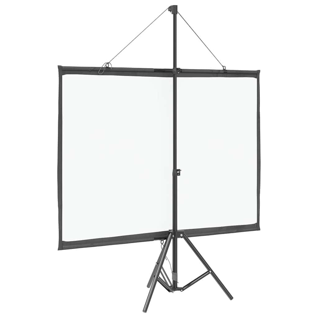 Écran de projection avec trépied 50" 4:3 en polyester blanc mat 105 x 85 cm sur pied portable pliable pour home cinéma, bureau, présentation, jardin