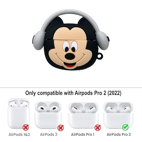 Image of YODI Case Cover for Airpods Pro|Pro 2|Airpods Pro 3|Airpods 4 Pouch, Silicone Cases with Cleaner Kit 360 Drop Protection,Shock-Resistant ([Headphone - Mickeey ], Airpods Pro /Pro 2)