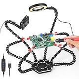 Helping Hands Soldering Station Magnifier Tool Third Hand for Desoldering, Electronics Repair, Jewelry Making, Magnifying Lamps for Fine Work, Solder Fan to Eliminate Welder Fumes