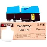 Kyocera 1T02HPCUS0 - Cartuccia toner ciano modello TK-822C, compatibile con stampanti laser a colori Kyocera FS-C8100DN A3, resa fino a 7000 pagine al 5% di copertura media