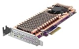 QNAP QM2-2P-344A Dual M.2 PCIe SSD Tarjeta de expansión, PCIe Gen3 x4, soporta Dos SSD M.2 2280/22110, Soporte de Perfil bajo, Windows 10, Linux