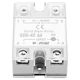 SSR-40AA 40AソリッドステートリレーモジュールAC-AC入力90-250V AC出力24-480V 単相DC制御 温度コントロール 温度制御リレー CE認証と国際ISO9000認証