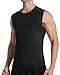 RIKUAOU Compression Shirt Men, Sleeveless Athletic Tank Top Workout Undershirt, Quick Dry Base Layer for Gym Running Training