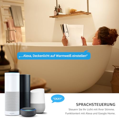 Lepro 15W RGB LED Deckenleuchte Dimmbar, 1250LM 2700K-Kaltweiß IP54 Smart Deckenlampe Wifi, für Kinderzimmer, Schlafzimm