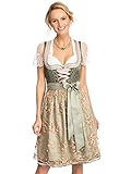 Rocklänge ca. 60cm Krüger Dirndl Midi Dirndl 2tlg. 60 cm MINA grün Rose, 48