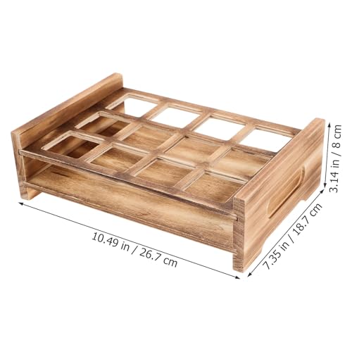 Bandeja de madera SWETRACE para copas de vino y organizar el bar en casa 3