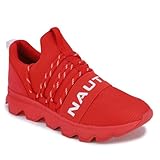 Nautica Women Fashion Slip-On Sneaker Jogger Comfort Running Shoes-Kora-Red Size-7