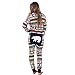 Produktbild LISI Weihnachten Schlafanzug Button Back Flap Jumpsuit Pyjama Langarm Gedruckt Overall Schlafanzug Baumwolle Gemütlich lustigen Sexy Nachtwäsche,Mom1,XL