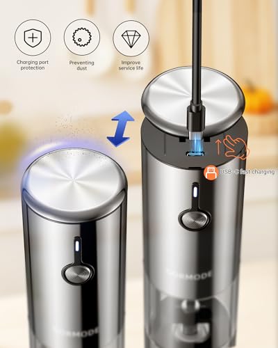 Moulin à poivre et sel électrique rechargeable USB à grande capacité - 3