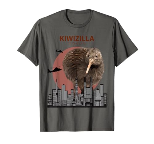 Kiwizilla Funny Kiwi T-Shirt | New Zealand Bird Lovers Gift T-Shirt