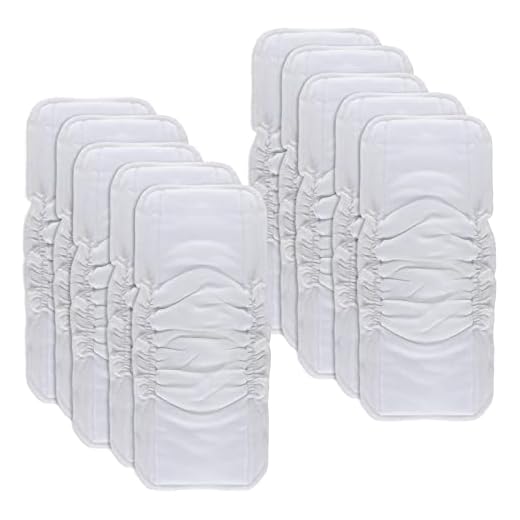 TDIAPERS Bamboo Fiber Cloth Diaper Inserts 5 Layers, Reusable and Absorbent,Pack of 10