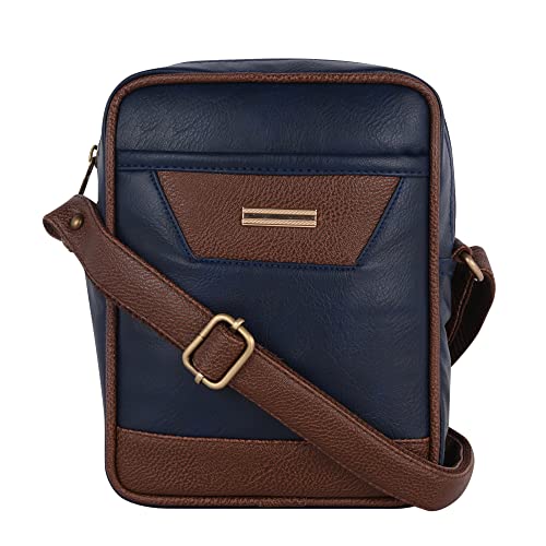 Pramadda Pure Luxury Stylish TopGrain ITALIA Faux Leather Sling Bag For Men Women | Mobile Crossbody Side Tourister Bags | Travel Key Office Document Collection Bags.