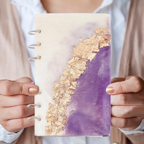 WEBEEDY 2 conjuntos de cadernos de resina faça você mesmo, kit iniciante, 2 tamanhos, cadernos feito