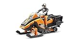 Auf dem Snowmobil ist Platz für zwei bworld-Figuren. Der Fahrer wird mit Helm und Handschuhen mitgeliefert. Das Fahrwerk mit Gummikette ist vollgefedert. Erhältlich ist das Set im Maßstab 1:16