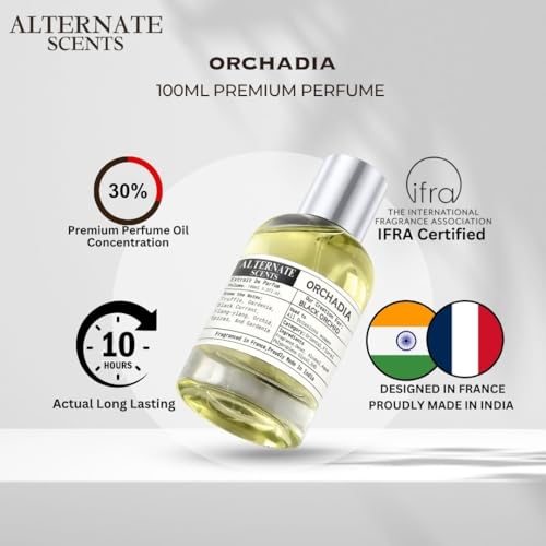 Image of Alternate Scents Orchadia Long Lasting 100ml Perfume For Unisex |Strong& long Lasting with 30% Oil Concentration| Bold, Floral-Oriental| Fragrance From France | Made In India|