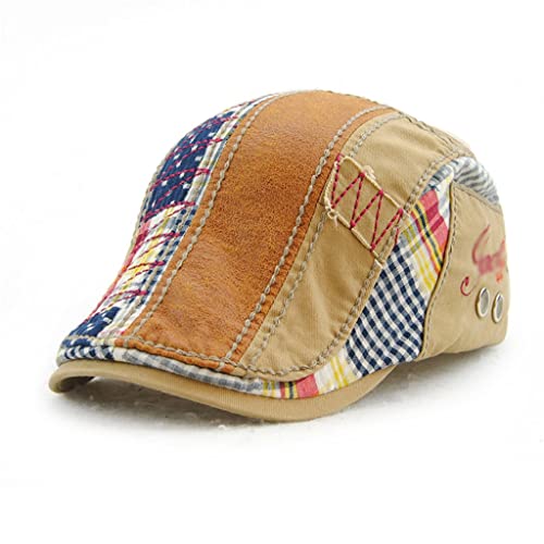 Béret jaune en coton unisexe 57-59 cm | Casquette visière été