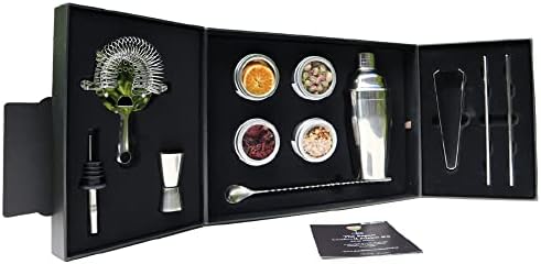 Drink Botanicals Ireland The Expert Cocktail Fusion kit Cocktail Making Set | Shaker Set For Cocktails | Stainless steel Bar Tool Set with Spoon, Boston Shaker, Other Tools for Drink Mixing | 750ml