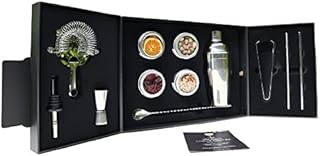 Drink Botanicals Ireland The Expert Cocktail Fusion kit Cocktail Making Set | Shaker Set For Cocktails | Stainless steel Bar Tool Set with Spoon, Boston Shaker, Other Tools for Drink Mixing | 750ml