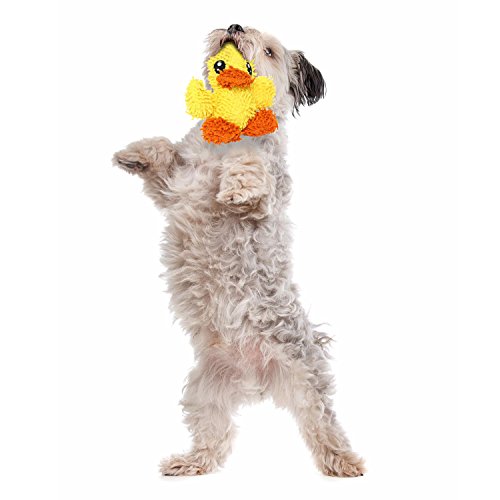 Mighty- Microfiber Ball Junior Duck – Made With Squeaker Balls And Minimal Stuffing. Strong & Tough. Interactive Play Dog Toy. Machine Washable & Floats #TOP3