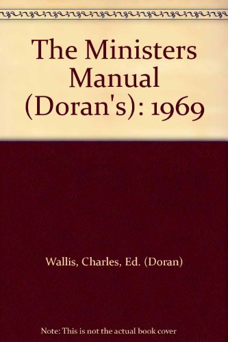 The Ministers Manual (Doran's): 1969 B000BN8VBG Book Cover