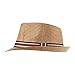 WESTEND Fedora Hats for Men - Kentucky Derby Summer Straw Hat, Stylish 2025 Design - Light Brown Trilby