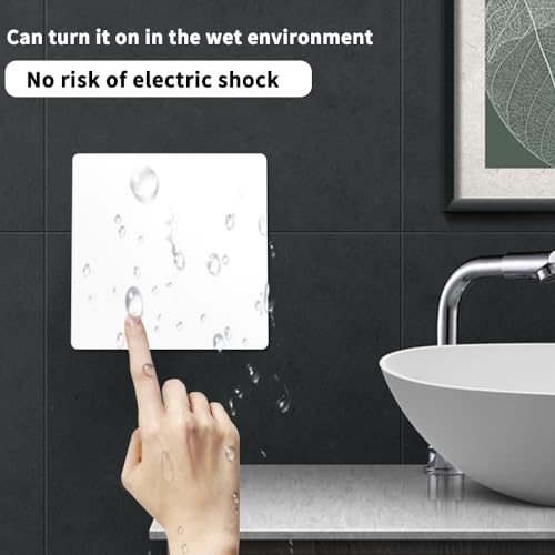 RF433 Funk Lichtschalter Set, Funkschalter Batterielose, Funk-Sender-Sicherheitsschalter und Empfänger-Controller 10A, Funk Schalter 240V, Wandlichtsschalter, Funk-Lichtschalter (2 Way Kit)