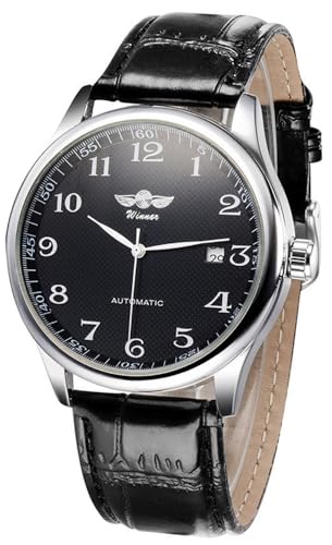 Montre automatique pour homme MASTOP avec bracelet cuir un cadeau classique