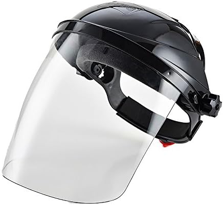 Zhi Jin Adjustable Clear Safety Face Shield Visor Screen Mask Helmet Anti Scratch Splash Eye Protection Cover Black