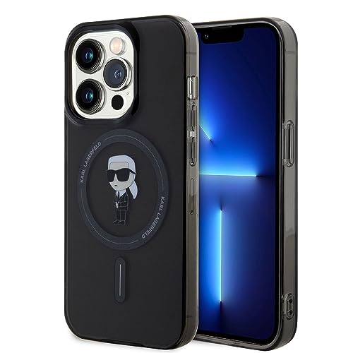 Karl Lagerfeld KLHMP15XHFCKNOK Coque Rigide pour iPhone 15 Pro Max 6,7" Noir IML Iconique