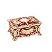 Feyarl Vintage Jewelry Trinket Box Ring Earrings Organizer Treasure Chest Case Ornate Keepsake Organizer Storage Christmas Valentine Wedding Birthday Gift for Girl Women (Red) 4.72 x 3.34 x 2.24inch