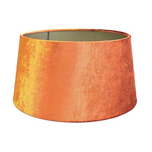 Lampenschirm Samt Kupfer Orange Farben Mittelgroß 30x15 cm Cover