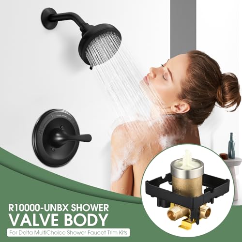 Cuerpo de válvula de ducha de latón macizo con kit de moldura universal multifunción 7