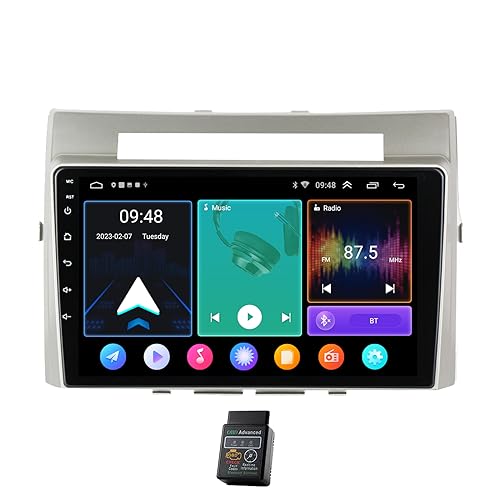 Autoradio Android 13 Pour Toyota Corolla Verso 2003-2009 - 9 Pouces - CarPlay/Android Auto - GPS, WiFi, Bluetooth - 9