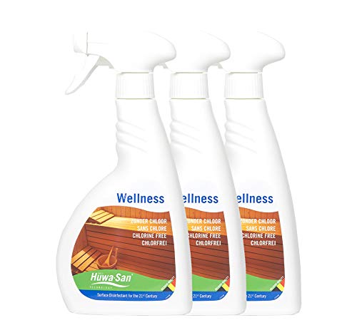 Huwa-San Wellness Sauna Desinfektionsmittel ohne Chlor (3 x 500ml Vorteilspack, für alle Saunen) Cover