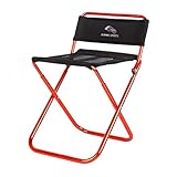 Silla plegable para exteriores, ultraligera, de aleación de aluminio, portátil, para pesca, bocetos, silla plegable de malla, color naranja